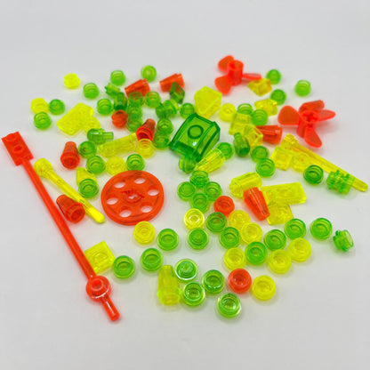 LEGO Transparent Mixed Neon, Mixed Pieces (100 Pieces)