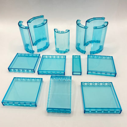 LEGO Panels, 6x Tall, Transparent Blue, Building, 14 Pieces