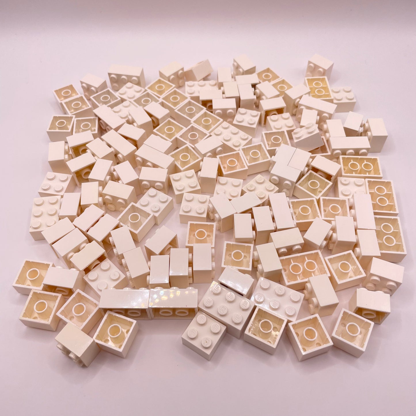 LEGO Brick, 2x Wide, Short, White, Approx. 165g