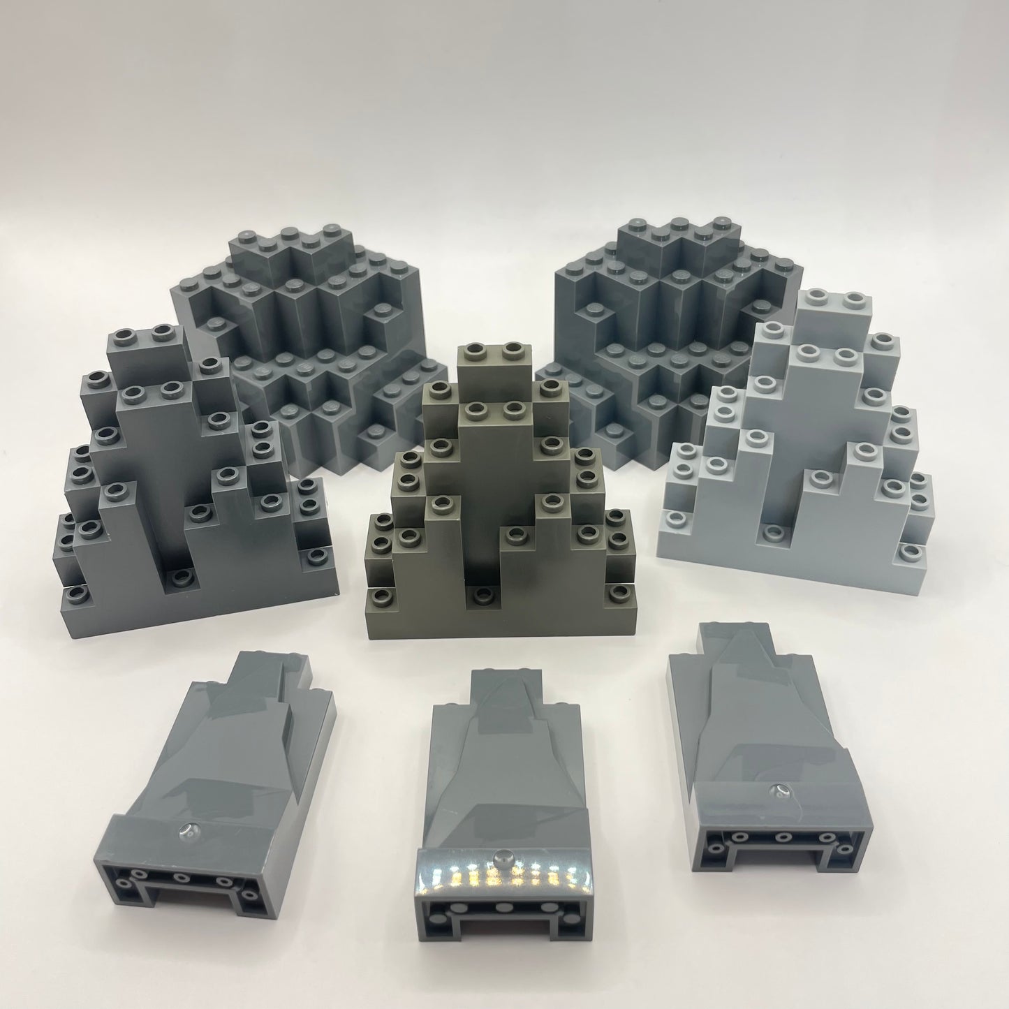 LEGO Large Rock, Mixed Grey, 8 Pieces