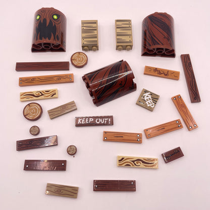 LEGO Wood Texture Stickers, Mixed Colours, 25 Pieces