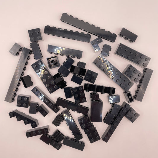 LEGO Black, Mixed Bricks, Blocks , Approx. 80g