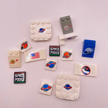 LEGO Prints and Stickers, Space, Mixed Pieces, 14 Pieces