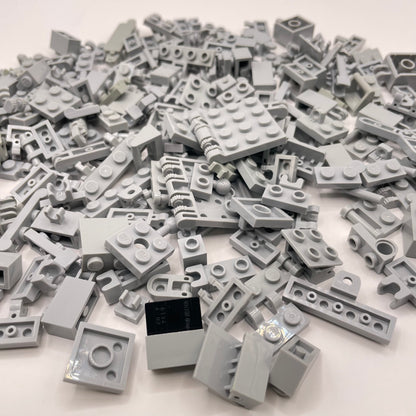 LEGO Clips and Bars, Flexible Connections, Light Bluish Grey, Approx. 110g