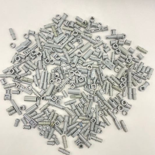 LEGO Pins and Connectors, Technic, Light Bluish Grey, Approx. 50g