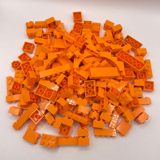 LEGO Bricks, Orange, Approx. 250g