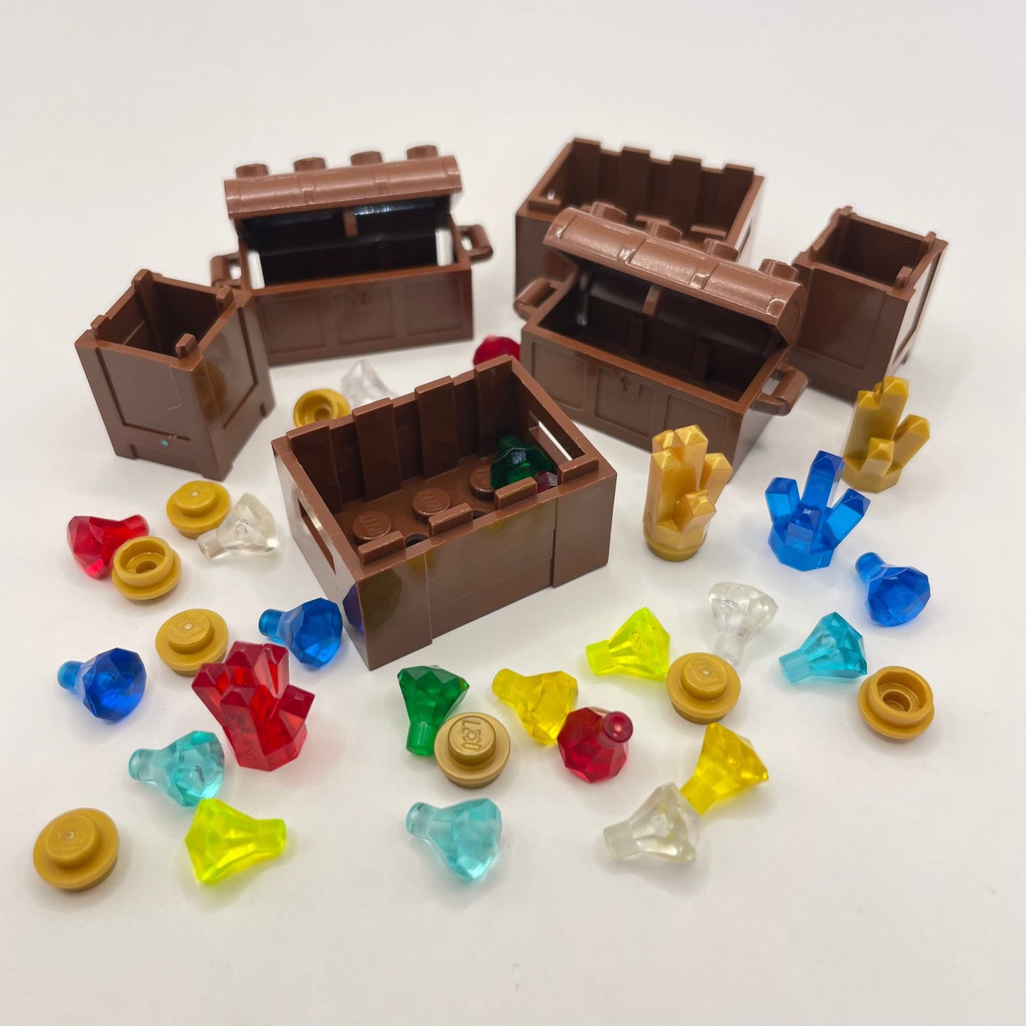 LEGO Treasure Chests, Containers, Gold, Treasure, Gems, Mixed Colours, 50 Pieces