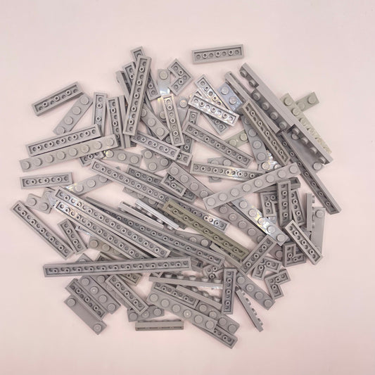 LEGO  Plates, 1x Wide, Light Bluish Grey, Approx. 75g