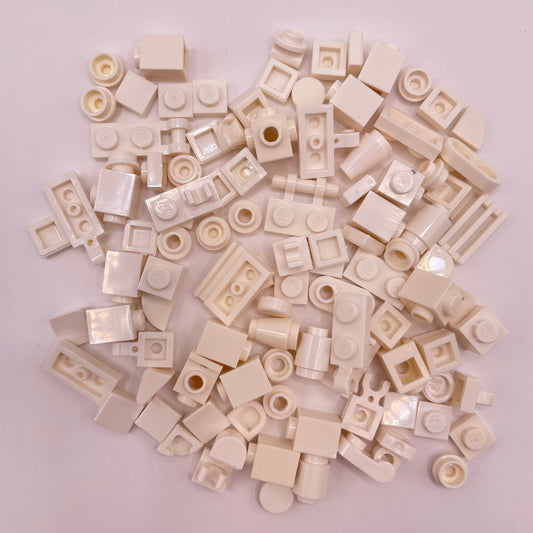 LEGO Greebling, White, 100 Pieces