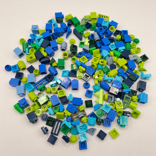 LEGO Greebling, Blues and Greens, Approx. 55g