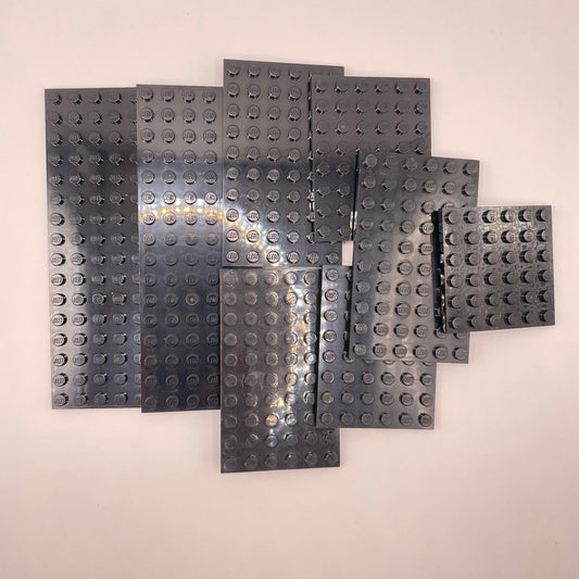 LEGO Medium Plates, Black, Approx. 65g