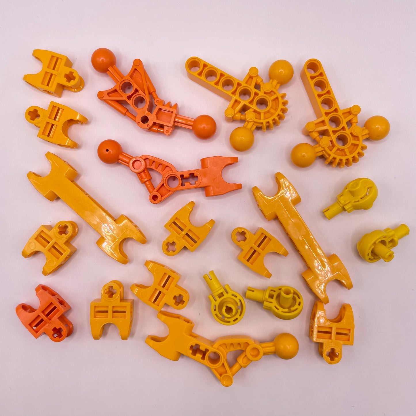 LEGO Bionicle, Joints, Yellow, Orange , Approx. 35g