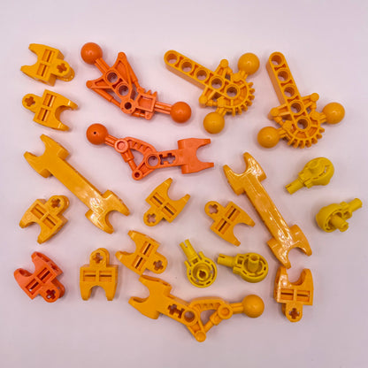 LEGO Bionicle, Joints, Yellow, Orange , Approx. 35g