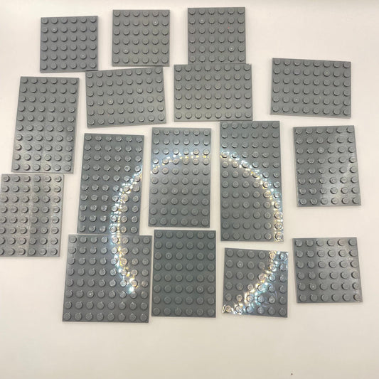 LEGO Plates 6x Wide, Dark Bluish Grey, Approx. 100g