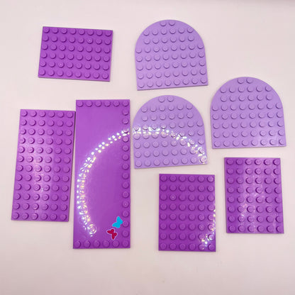 LEGO Medium Plates, Mixed Lavender, Approx. 60g