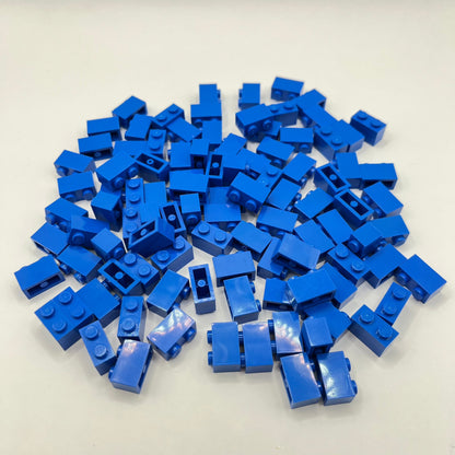 LEGO Blue, 1 x 2 Bricks, 100 Pieces
