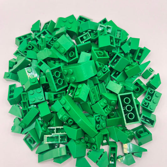 LEGO Green, Mixed Slopes, Approx. 150g