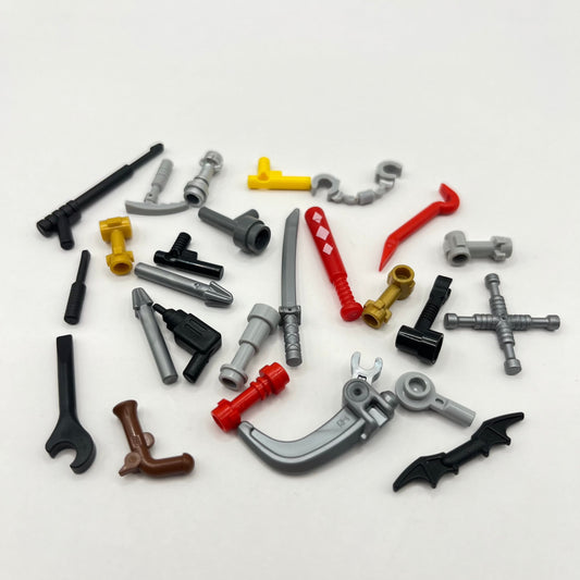 LEGO Mixed Tools and Weapons, Minifigure Accessories, 24 Pieces