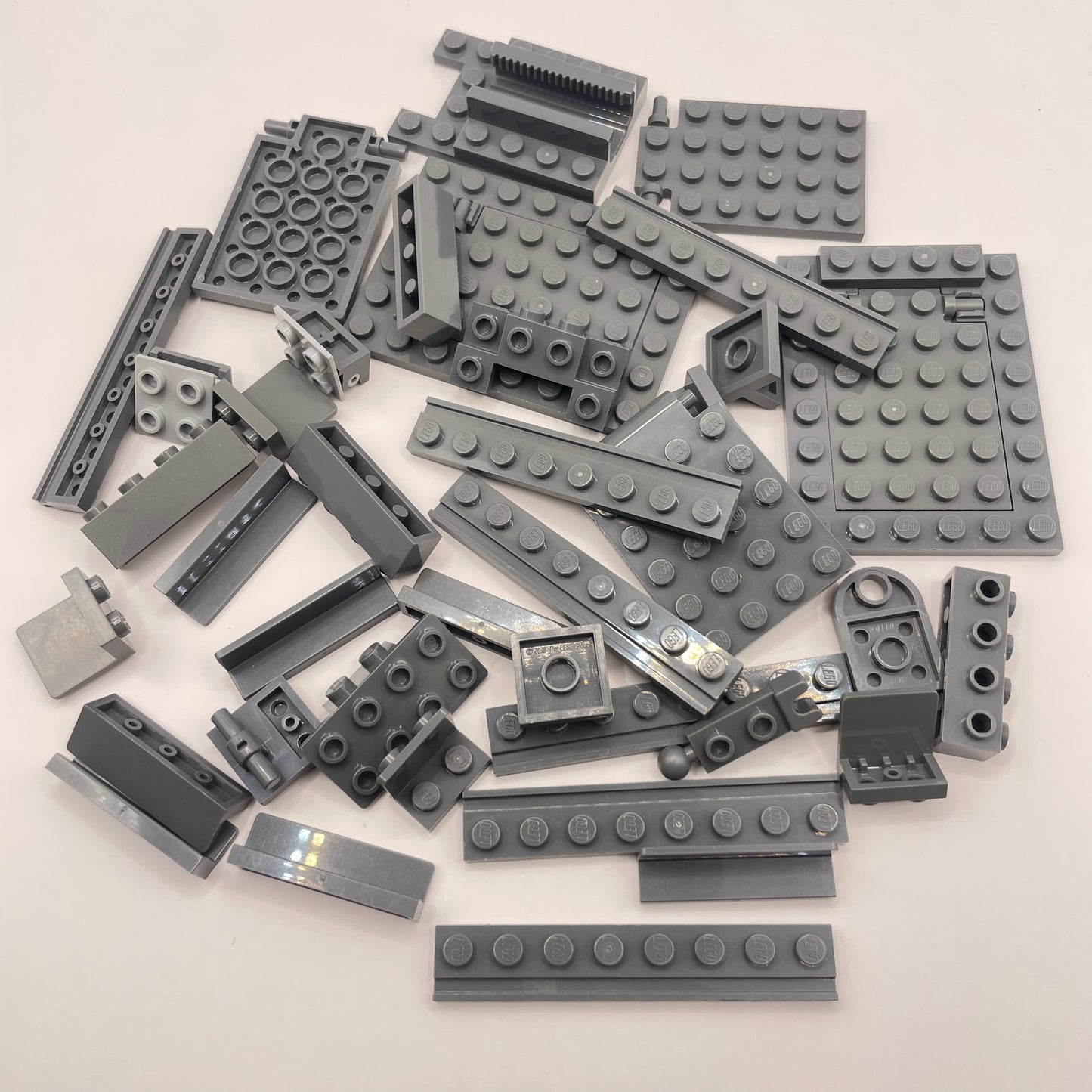 LEGO  Rails ,Panels ,SNOT. Building, Dark Bluish Grey, Approx.70g