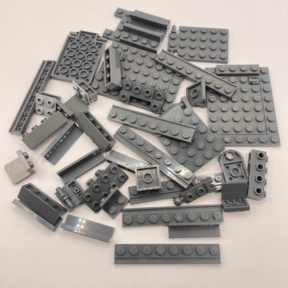 LEGO  Rails ,Panels ,SNOT. Building, Dark Bluish Grey, Approx.70g