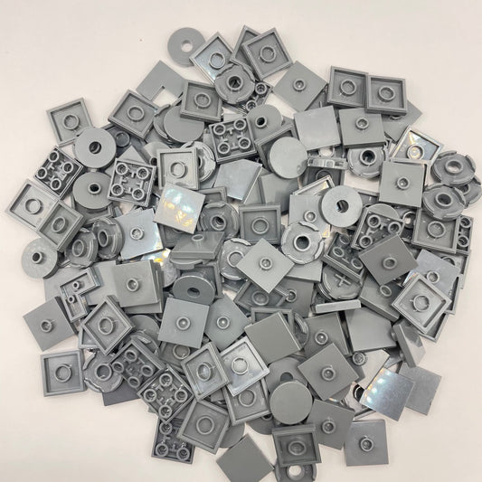 LEGO 2x Tiles / Jumpers, Dark Bluish Grey, Approx. 75g