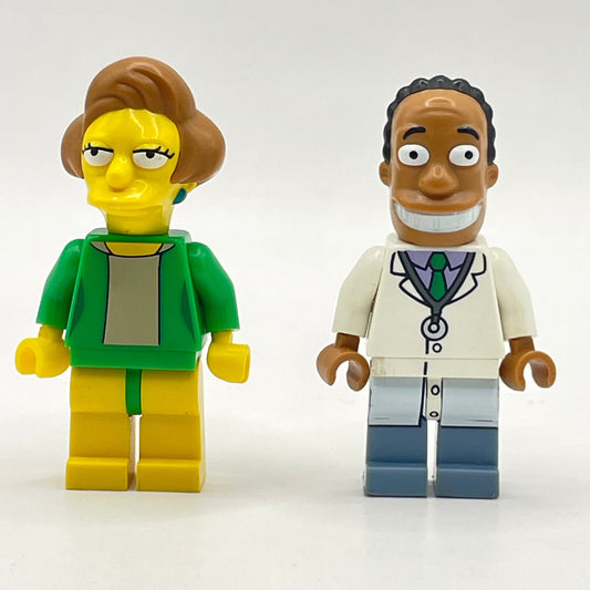 LEGO Dr Hibbert, Edna Krabapple, Simpsons, Minifigure (sim042, sim040)