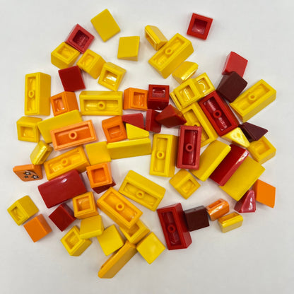 LEGO Sunset Blend, 1x1x2/3 Slope 30, 60 Pieces, Cheese Decoration