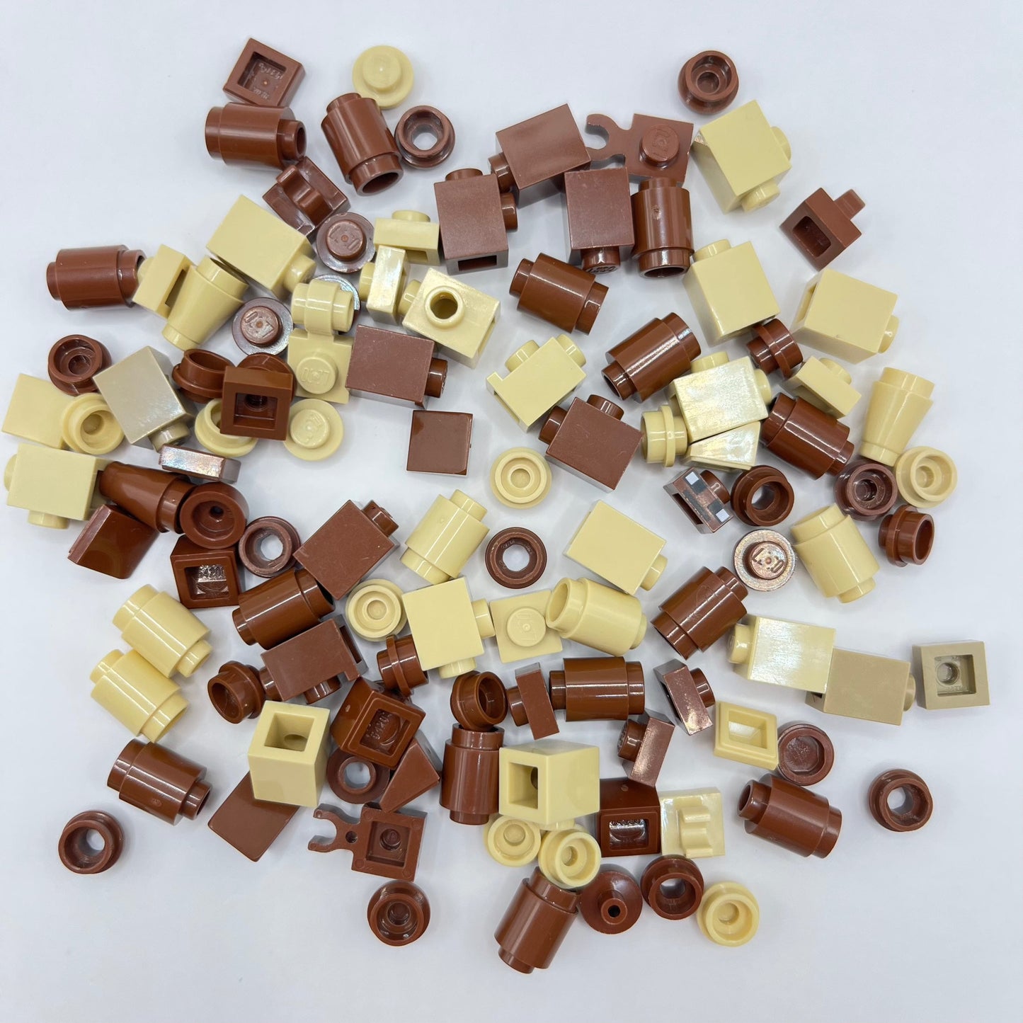 LEGO Greebling, 1x1, Mixed Brown, 100 Pieces