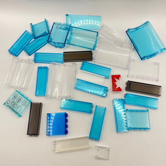 LEGO Transparent Mixed, Panels with Curves, Building (33 Pieces)