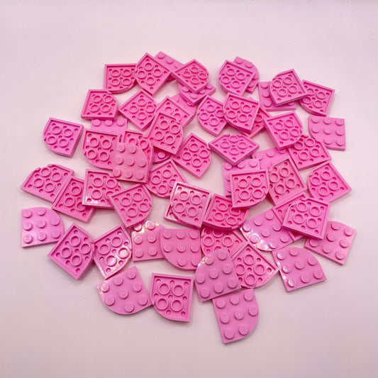 LEGO Rounded Plates, Bright Pink, Approx. 65g