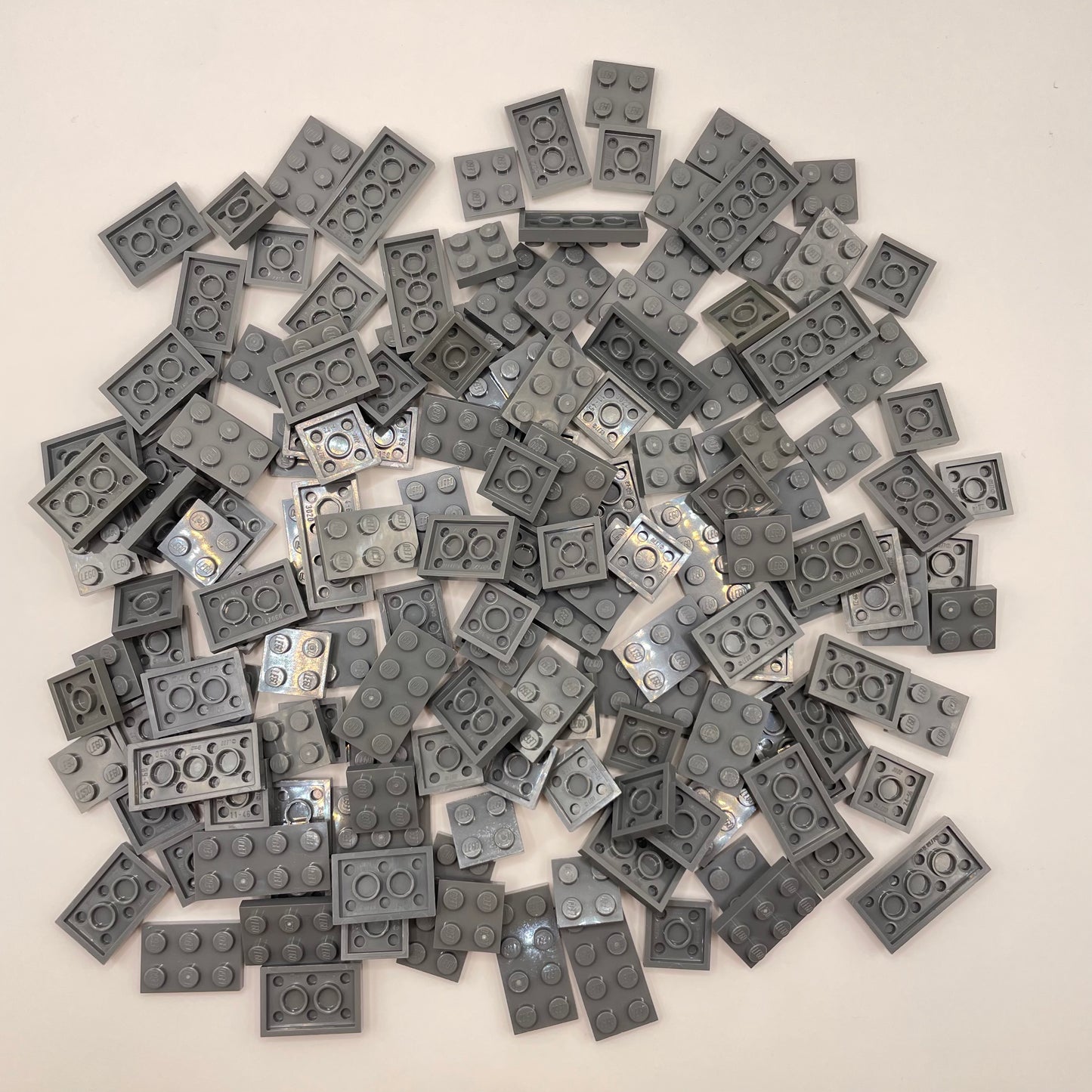 LEGO Plates 2x Wide, Small, Dark Bluish Grey, Approx. 120g
