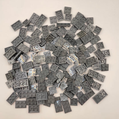 LEGO Plates 2x Wide, Small, Dark Bluish Grey, Approx. 120g