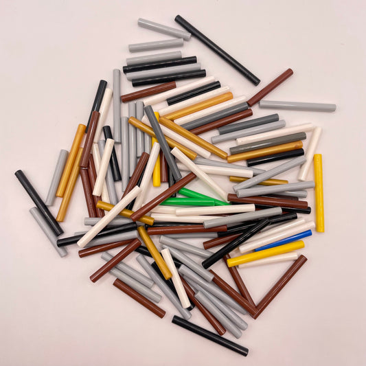 LEGO Mixed 3L / 4L Bars / Poles, 100 Pieces