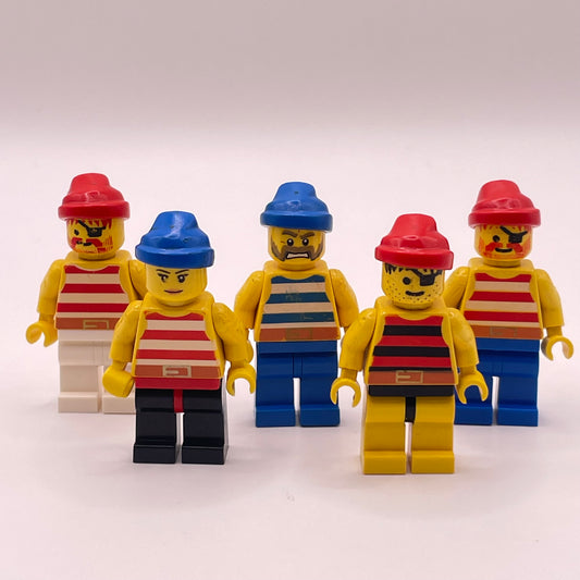 LEGO Dodgy Pirates, Pirate, Minifigure, (5 Pack) Heavily Marked