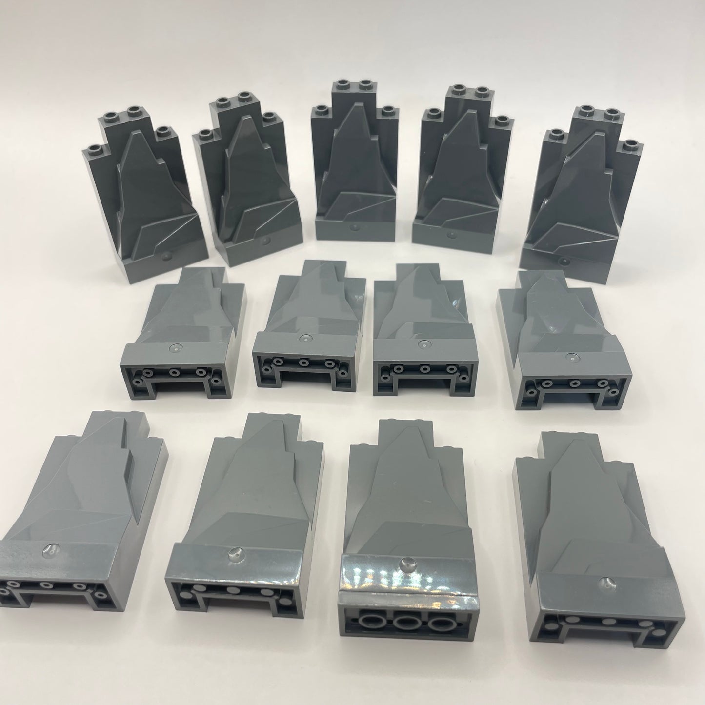 LEGO Small Rock Panel, Dark Bluish Grey, 13 Pieces