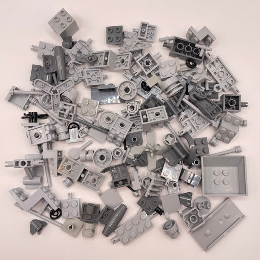 LEGO Vehicle Pieces, Mixed Grey, Approx. 120g