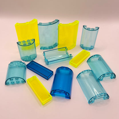 LEGO Curved Building, Colourful Transparent, Building, Approx. 60g
