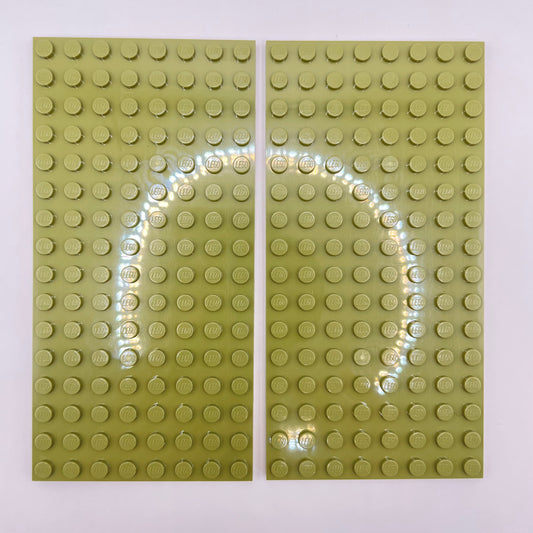 LEGO 8x16 Plates, Olive Green, 2 Pieces