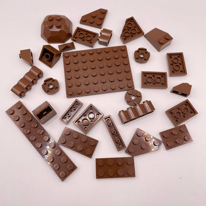 LEGO Mixed Pieces, Old Brown, 28 pieces