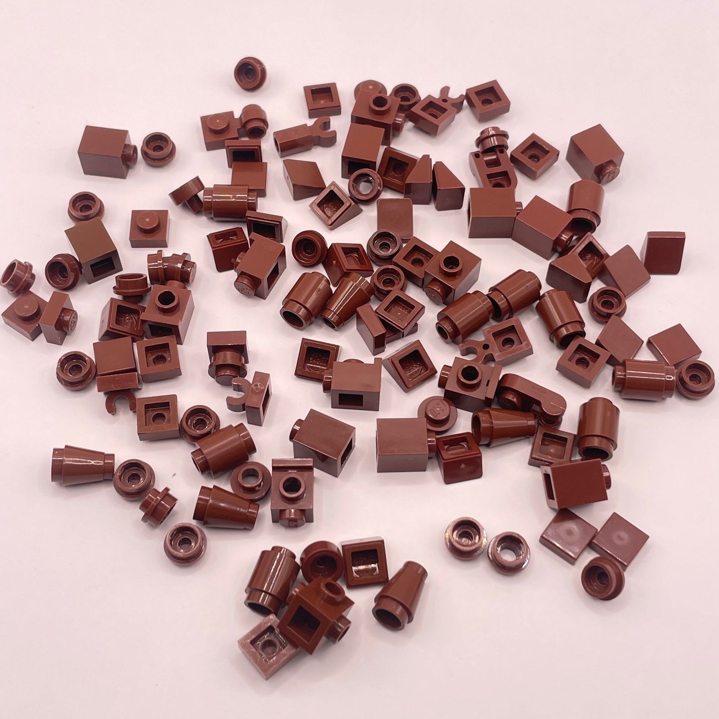 LEGO Greebling, Reddish Brown, 100 pieces