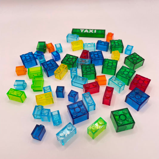 LEGO Colourful Transparent, Bricks, (50 Pieces)