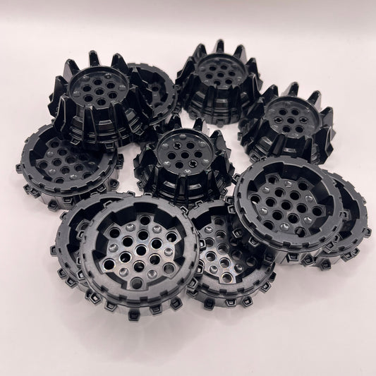 LEGO Wheels with Tread, Black, Vehicle Pieces, 11 Pieces