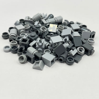 LEGO Mixed Grey, 1x1 Greebling, 100 Pieces
