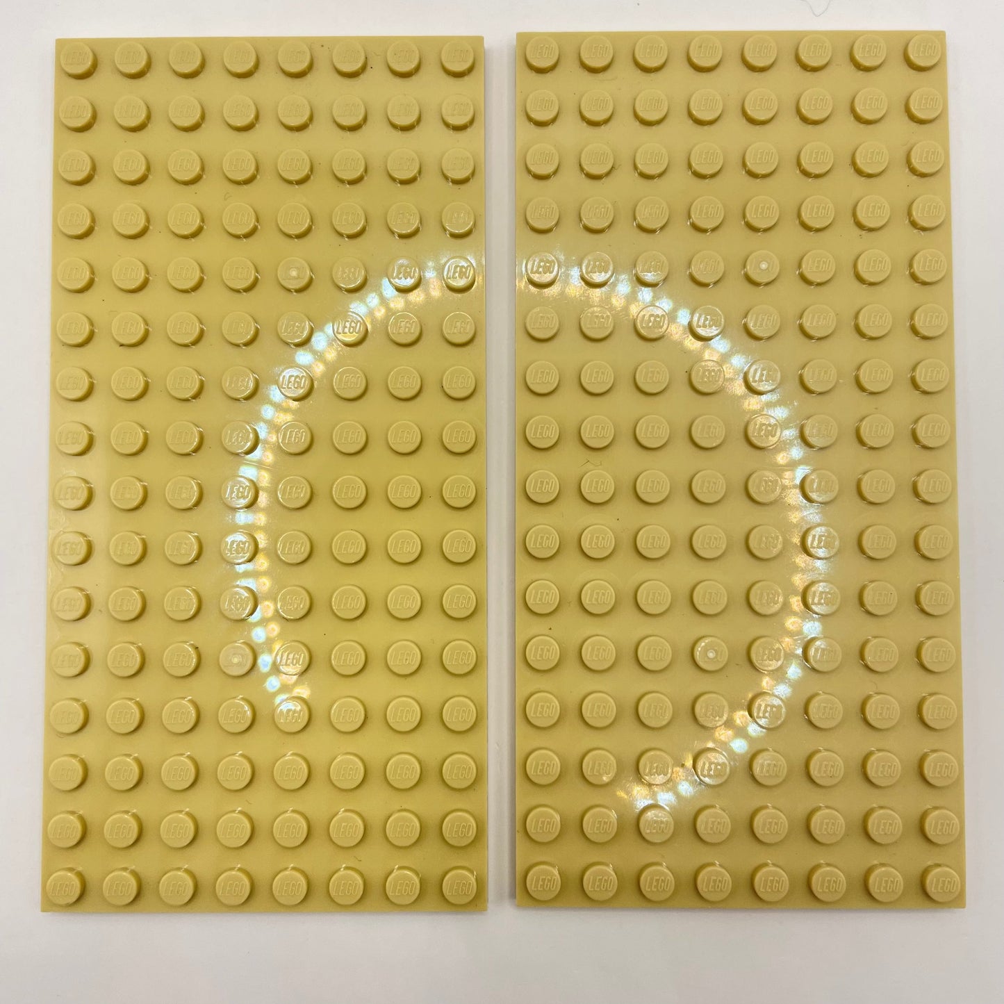 LEGO 8x16 Plates, Tan, 2 Pieces,