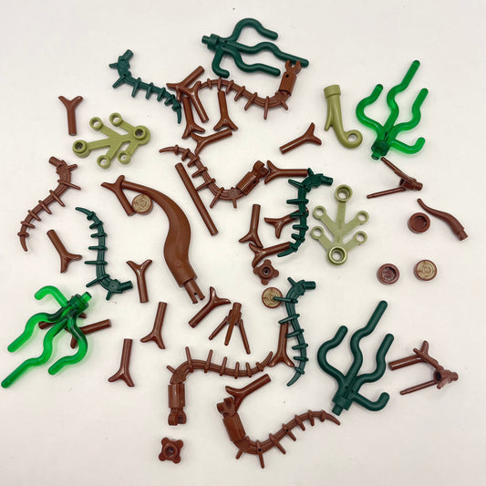 LEGO Twigs / Branches / Vines Bundle, Mixed Pieces (50 Pieces)
