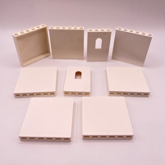 LEGO White Large Panels, 9 Pieces