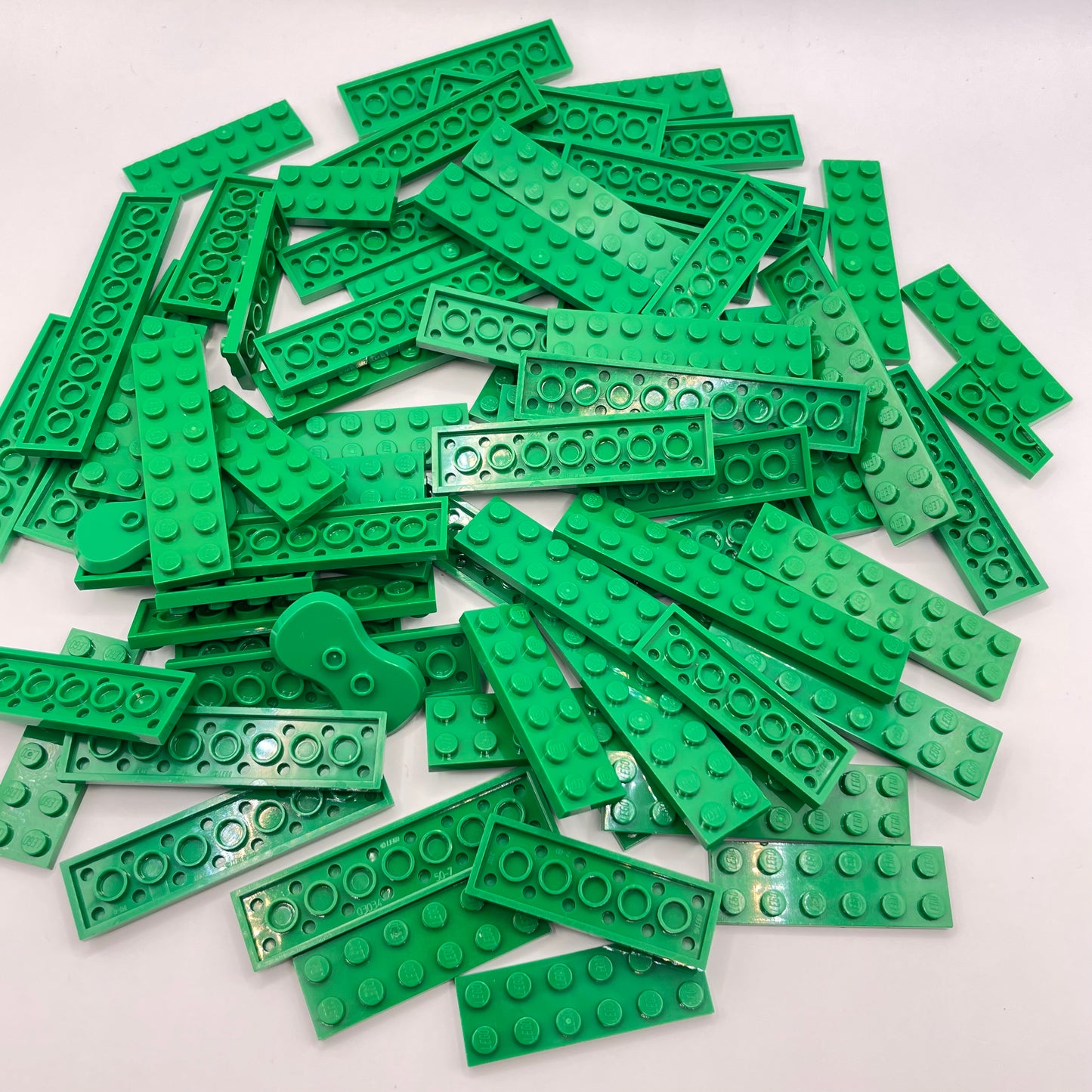 LEGO Long Plates, 2x Wide, Green, Approx. 140g