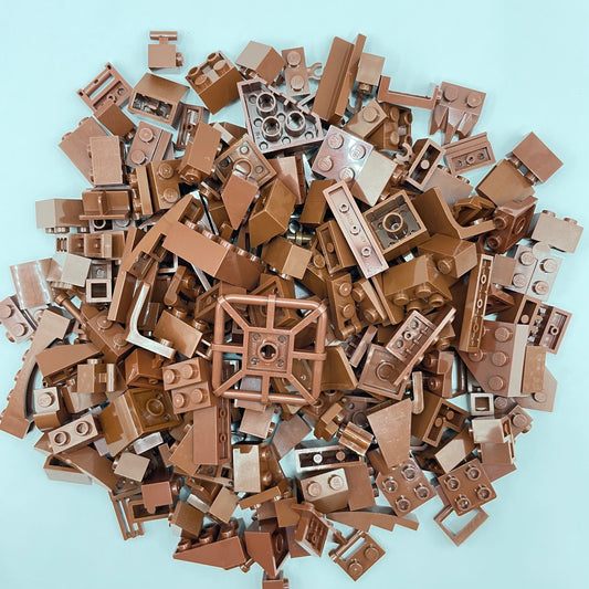 LEGO Mixed Pieces, Reddish Brown, Approx. 180g