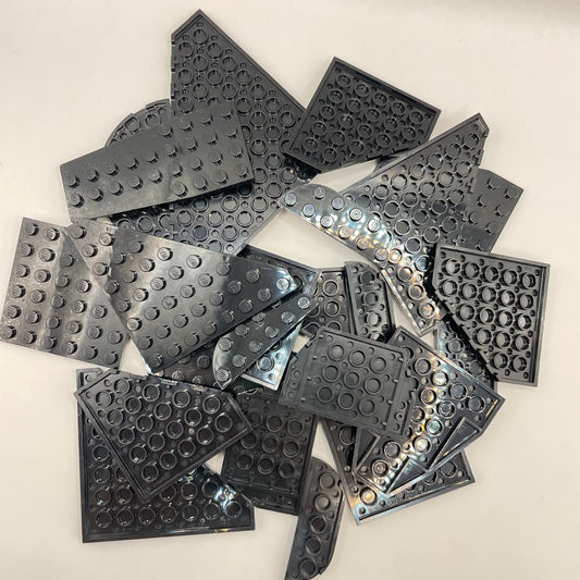 LEGO Plates, Wings and Circles, Black, Approx. 80g