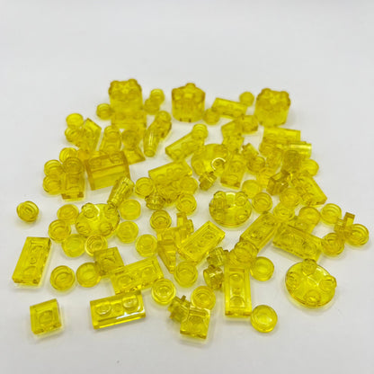 LEGO Transparent Yellow, Mixed Pieces, (100 Pieces)